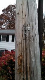 Pole with number